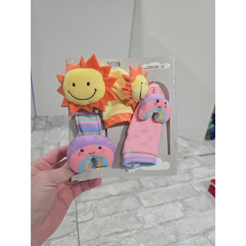 Moon & Stars Hands & Feet Discovery Rattle Set - Picture 1 of 6